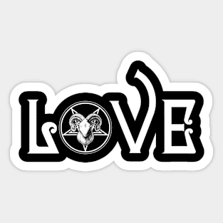 Pentagram Goat Head Baphomet | Witchcraft | Satanic Love Sticker